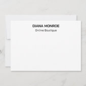 Elegante bloemen moderne gestreepte aangepaste dan notitiekaartje (Achterkant)