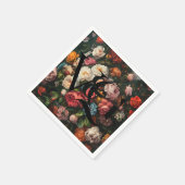 Elegante Bloemen Monogram Trouwservetten Servet (Hoek)