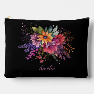 Elegante bloemen op zwart etui