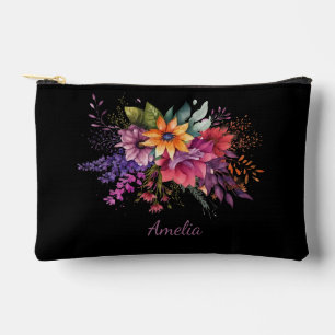 Elegante bloemen op zwart etui