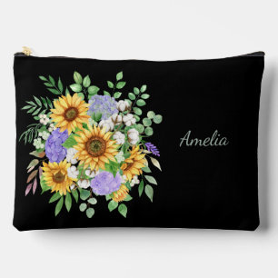 Elegante bloemen op zwart etui