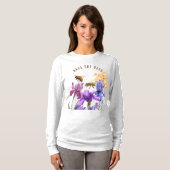 Elegante bloemen redden de bijen t-shirt (Voorkant volledig)