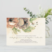 Elegante bloemen repetitiediner kaart (Staand voorkant)