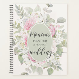 Elegante Bloemen Rozen & pioenen Weddingplanner Planner