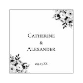 Elegante Bloemen Rustieke Boho Wedding Rubberstempel (Afrduk)