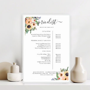 Elegante Bloemen Salon Greenery Poster
