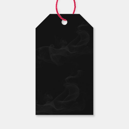 Elegante Bloemen Schedel Gotisch Bedankt Custom Cadeaulabel (Achterkant)