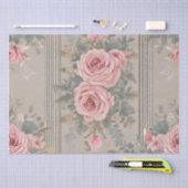 Elegante Bloemen Shabby Chic Tissuepapier (Craft)