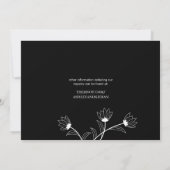 Elegante Bloemen "Trouwdouche" Kaart (Achterkant)