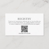 Elegante Bloemen Trouwregister Kaart (Achterkant)