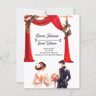 Elegante Bloemen Uitnodiging Kaart - Romantisch