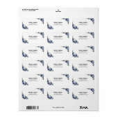 Elegante Bloemen Uitnodiging van de bruiloft Adres Etiket (Full Sheet)
