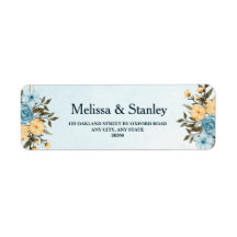 Elegante Bloemen Waterverf Groen Bruiloft Retour