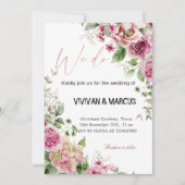 Elegante Bloemen "We Do" Trouwfeest Kaart (Voorkant)