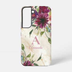 Elegante bloemen wilde bloemen samsung galaxy hoesje