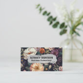 Elegante  bloemenachtergrond visitekaartje (Staand voorkant)
