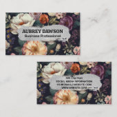 Elegante  bloemenachtergrond visitekaartje (Voorkant / Achterkant)