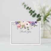 Elegante bloemenbedankje Kaart (Staand voorkant)