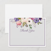Elegante bloemenbedankje Kaart (Voorkant / Achterkant)