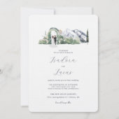 Elegante Bloemenberg | Bruiloft Kaart (Voorkant)