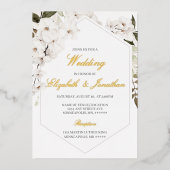 Elegante bloemenboho bruiloft Spaanse uitnodiging (Voorkant)