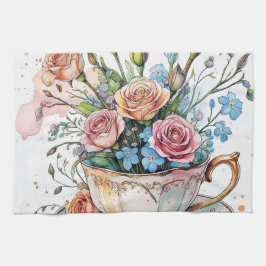 Elegante bloemenboho theedoek