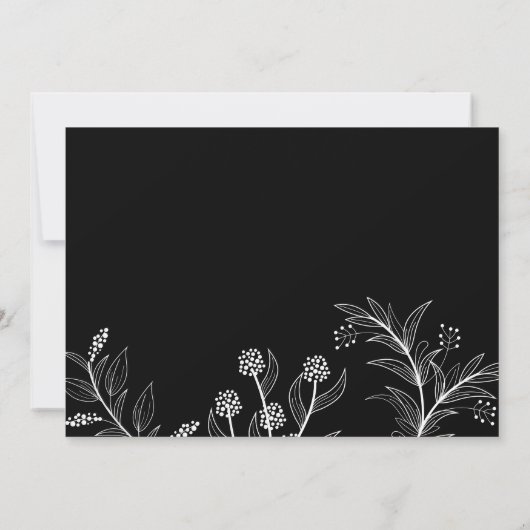 Elegante bloemenbruiloft Bewaar de datum Save The Date (Achterkant)