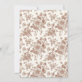 Elegante  bloemenbruiloft kaart (Achterkant)