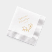 Elegante bloemenbruiloft receptie folie servetten (Links)