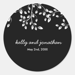 Elegante bloemenbruiloft stickers