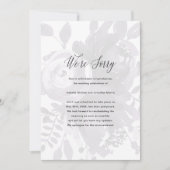 Elegante bloemenbruiloft uitstel foto aankondiging (Voorkant)