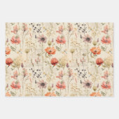 Elegante  bloemencollage inpakpapier vel (Voorkant 3)