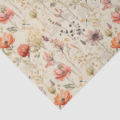 Elegante  bloemencollage tissuepapier (Detail)