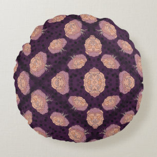 Elegante bloemendeken – knusse botanische throw  rond kussen