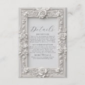 Elegante bloemendetails informatiekaartje (Voorkant)