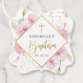 Elegante bloemendoop dank u bedankjes labels (Voorkant)