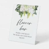 Elegante Bloemengroene Bar Reclamebord Met Voetstuk (Voorkant)