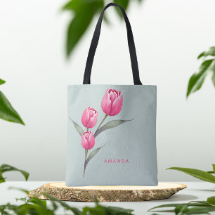 Elegante bloemengroene trendy chique stijlvolle ta draagtas