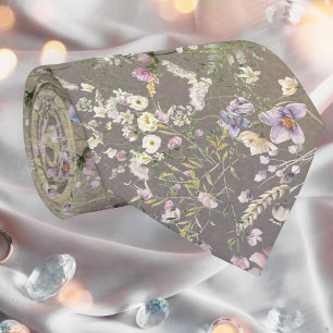 Elegante bloemenherfst bruiloft stropdas