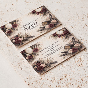 Elegante Bloemenkapsalon Zakelijk Kortingskaartje