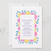 Elegante bloemenklassieker kleurrijk baby shower kaart (Voorkant)