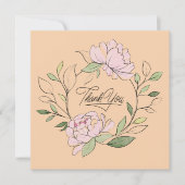 Elegante bloemenkrans bruiloft dank u (Voorkant)