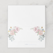 Elegante bloemenkrans | Monogram bruiloft (Buitenkant ongevouwen)