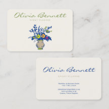 Elegante Bloemenkunst Evenementenplanner Visitekaa