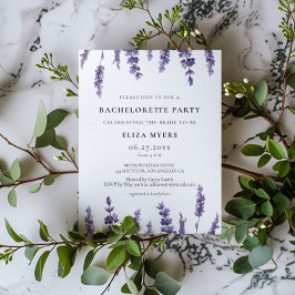 Elegante bloemenlavendel Bachelorette Party Kaart