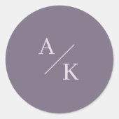 Elegante bloemenlavendel ronde sticker (Voorkant)