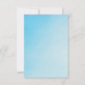 Elegante Bloemenliefde Wit Blauwe Orchideeën Bruil Kaart (Achterkant)