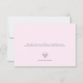 Elegante bloemenmagnolia waterverf RSVP-kaarten Kaart (Achterkant)