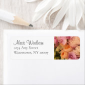 Elegante bloemenorchidee etiket (Insitu)