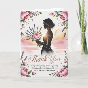 Elegante bloemenpensioenkaart voor vrouwen kaart